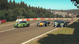 03.04.2021, Creventic Endurance Series, Round 1, Spa-Francorchamps, Race action, iRacing