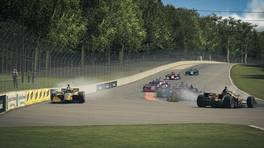17.07.2021, ISOWC Round 5, Road America, Crash, #97, Alexander van de Sandt, Indy Alliance 3CR, Dallara IR-18, iRacing