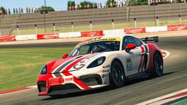 21.07.2021, The 6 Hours of the Eifel - Race Against The Flood, Nürburgring, #35, G-Force Experience eSports, Porsche 718 Cayman GT4 Clubsport, Loris Müller, Adrian Rziczny, Luc Schneider, iRacing