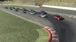 18.09.2022, 24H SERIES ESPORTS, Round 1, Spa-Francorchamps, Start action, Cup Class, iRacing