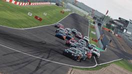15.06.2022, Esports Racing League (ERL) Summer Cup by VCO, Donington Park, Round 1, rFactor2, Start action, Quarter final 1.