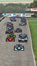 29.06.2022, Esports Racing League (ERL) Summer Cup by VCO, Road America, Round 2, iRacing, Start action, Heat 1.