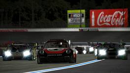 24.04.2022, HyperX GT Sprint Series, Round 5, Round of Charlotte, Start action, Safety car leads, iRacing