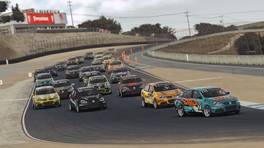 31.10.2022, VW Jetta Cup, Round 6, WeatherTech Raceway at Laguna Seca, Grand Prix Course, Start action, iRacing