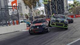 07.11.2022, VW Jetta Cup, Round 7, Long Beach Street Circuit, Grand Prix Course, #21, Andy Fox, Win it or Bin it Racing, #38, Alex Van Der Woude, Project Dynamic, iRacing