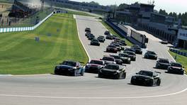 31.01.2022, Racing Line Touring Car Championship, Round 1, Donington Park Racing Circuit, Start action, Race 1, iRacing