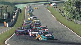 25.04.2022, Racing Line Touring Car Championship, Round 10, Autódromo José Carlos Pace, Start action, Race 1, iRacing