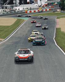 21.02.2022, Racing Line Touring Car Championship, Round 3, Circuit Zolder, Safety Car leads, iRacing