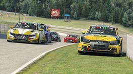 28.03.2022, Racing Line Touring Car Championship, Round 7, Canadian Tire Motorsports Park, #82, Steven Bums, Masters of Traction, #17, Daniel Downing, Goldwing Motorsport, iRacing