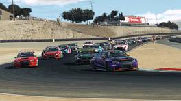 11.04.2022, Racing Line Touring Car Championship, Round 9, WeatherTech Raceway at Laguna Seca, Start action, Race 3, iRacing