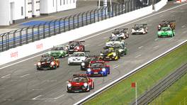 05.02.2023, 24H SERIES ESPORTS, Round 5, Nürburgring, Start action, Porsche 992, iRacing