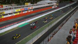 04.03.2023, 24H SERIES ESPORTS, Round 6, Barcelona, Start action, GT4 class, iRacing
