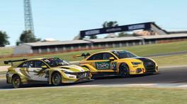 30.01.2023, Racing Line Touring Car Championship, Round 1, Phillip Island Circuit, #27, Kyle Ridley, Goldwing Motorsport, #14, Henry Morse, Street Casuals, iRacing