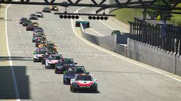 13.02.2023, Racing Line Touring Car Championship, Round 3, Autódromo José Carlos Pace, Start action behind the Safety car, iRacing
