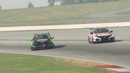 27.02.2023, Racing Line Touring Car Championship, Round 4, Canadian Tire Motorsports Park, #80, Oan Mould, TeamSRL, #78, Jake Cranstone, AllSports Racing, iRacing