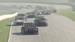 27.02.2023, Racing Line Touring Car Championship, Round 4, Canadian Tire Motorsports Park, Start action, iRacing