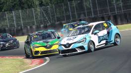 17.04.2023, The Racing Line Clio Cup, Media Day, Oulton Park Fosters, #93#, Alejandro Caride, Lurchas Galicia, iRacing