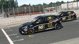 17.04.2023, The Racing Line Clio Cup, Media Day, Oulton Park Fosters, Lukas Egeblad, NSR Gold, Martin Kjaer. NSR Gold, iRacing