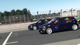 17.04.2023, The Racing Line Clio Cup, Media Day, Oulton Park Fosters, Ciaran Dempsey, Meatball Motorsport, Jan Weisswang, Meatball Motorsport, iRacing