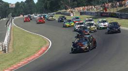 17.04.2023, The Racing Line Clio Cup, Media Day, Oulton Park Fosters, Start action, iRacing