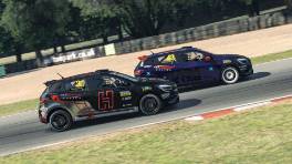 17.04.2023, The Racing Line Clio Cup, Media Day, Oulton Park Fosters, Fabian Siegmann, Team Heusinkveld, Jan Weisswang, Meatball Motorsport, iRacing