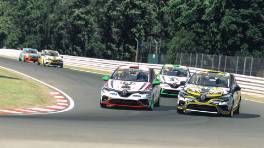 17.04.2023, The Racing Line Clio Cup, Media Day, Oulton Park Fosters, Jon Bayliffe, Win it or Bin it, Patryk Dopart, ORD, iRacing