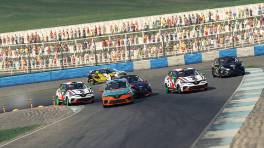 24.04.2023, The Racing Line Clio Cup, Round 1, Knockhill, Race action, iRacing