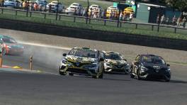 24.04.2023, The Racing Line Clio Cup, Round 1, Knockhill, Duncan Marais, Goldwing, iRacing