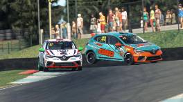 24.04.2023, The Racing Line Clio Cup, Round 1, Knockhill, Kyle Ridley, Win it or Bin it, Patryk Dopart, ORD, iRacing