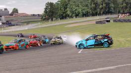 01.05.2023, The Racing Line Clio Cup, Round 2, Brands Hatch Indy, Daniel Downing, Slow in Slide out, iRacing