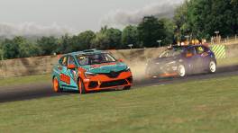 01.05.2023, The Racing Line Clio Cup, Round 2, Brands Hatch Indy, Joseph Gibson, ORD, Jan Weisswang, Meatball Motorsport, iRacing