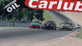 01.05.2023, The Racing Line Clio Cup, Round 2, Brands Hatch Indy, Patryk Dopart, ORD, Lukas Egeblad, NSR Gold, Duncan Marais, Goldwing, iRacing