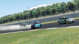 08.05.2023, The Racing Line Clio Cup, Round 3, Silverstone National, Eric Manintveld, Send it or Bend it, Daniel Downing, Slow in Slide out, Steven Burns, Send it or Bend it, iRacing