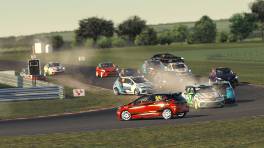 15.05.2023, The Racing Line Clio Cup, Round 4, Snetterton Start action, XXX, iRacing