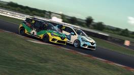 15.05.2023, The Racing Line Clio Cup, Round 4, Snetterton 300, Martin Wallace, ZFG, Alejandro Caride, Lurchas Galicia, iRacing