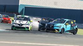 22.05.2023, The Racing Line Clio Cup, Round 5, Donington National, Steven Burns, Send it or Bend it, Kevin Annfield, Slow in Slide out, iRacing