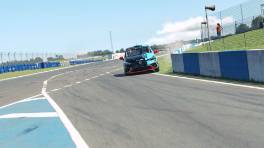 22.05.2023, The Racing Line Clio Cup, Round 5, Donington National, Daniel Downing, Slow in Slide out, iRacing