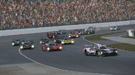 20.-21.01.2024, iRacing 24h Daytona powered by VCO, VCO Grand Slam, Start action, LMP2 class, #23, WSR Esports ButtKicker, Dallara P217 LMP2