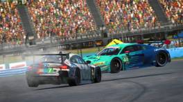 15.06.2024, iRacing 6h Watkins Glen powered by VCO, VCO Grand Slam, #7, BS+CECCATO, BMW M4 GT3, #44, Falken Simracing Team Teal, Audi R8 LMS EVO II GT3