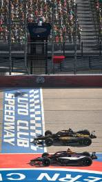 17.08.2024, VCO IndyCar Challenge Powered by Open-Wheels, Round 6, AutoClub Speedway, #62, Brandon Roseborough, HydroRace Geodesic Racing, #53, Michael Romanidis, Coanda Esports