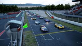 VCOxLFM INFINITY, 20.-21. September 2024, Race 9, Ferrari 488 Challenge, Barcelona, Start action, Assetto Corsa Competizione