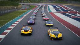 VCOxLFM INFINITY, 20.-21. September 2024, Race 14, Ferrari 488 Challenge, COTA, Start action, Assetto Corsa Competizione