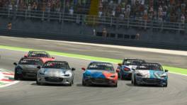 VCO INFINITY, 20.-21. April 2024, Race 17, Global Mazda MX-5 Cup, Autodromo Nazionale Monza, #110, Precision Racing eSports, #111, Altitude Esports , #966, Team Fordzilla, #89, BS+COMPETITION, iRacing