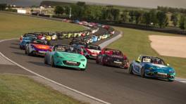 VCO INFINITY, 20.-21. April 2024, Race 2, Global Mazda MX-5 Cup, Phillip Island Circuit, Start action, iRacing